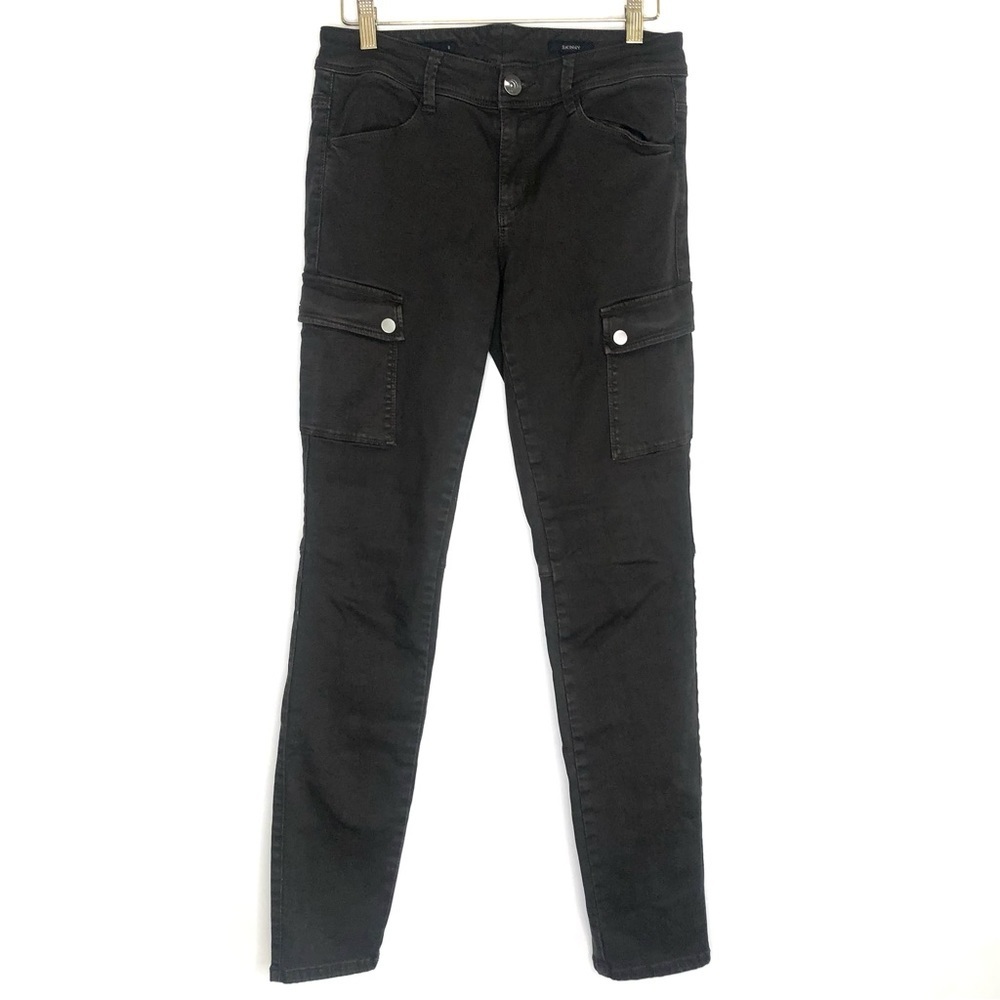 Cache Olive Green Skinny Cargo Jeans